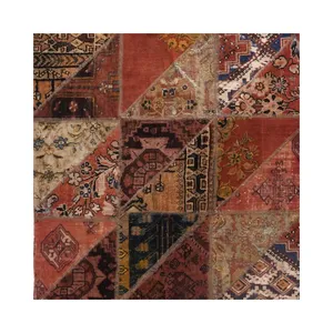 کلاژ فرش دستباف یک و نیم متری مدل وینتج کد 1