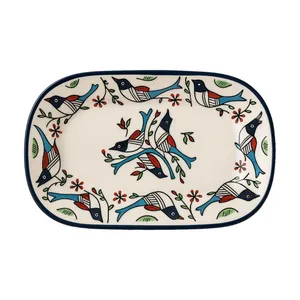 شکلات خوری چینی مدل پرنده رنگی