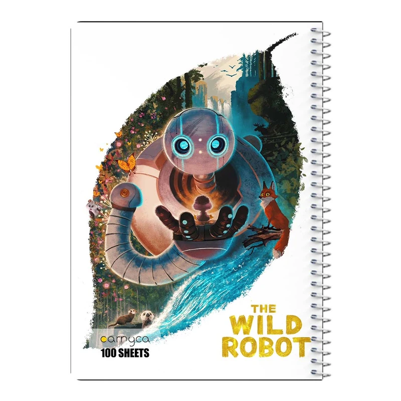 دفتر مشق 100 برگ سیمی کارنیکا طرح ربات وحشی The Wild Robot کد 47954