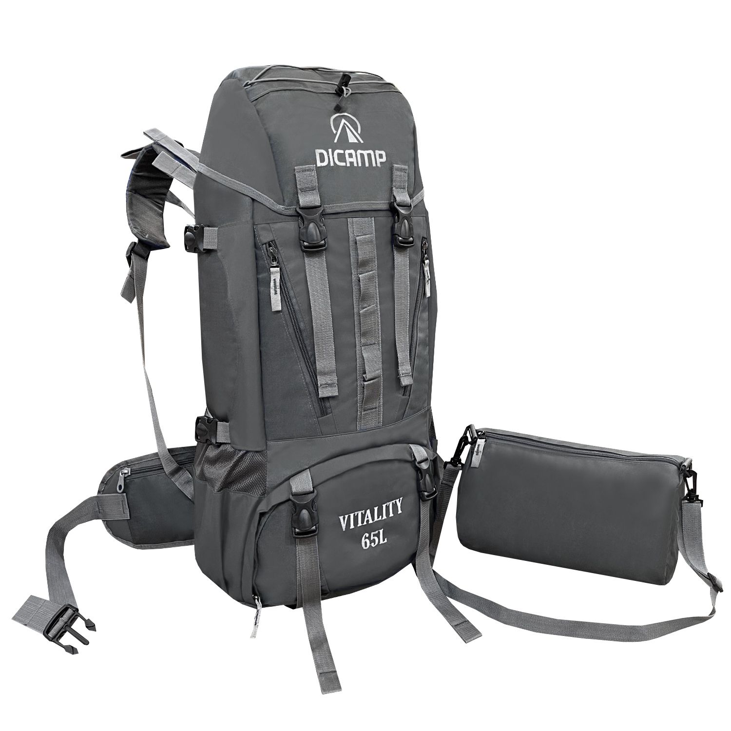 کوله پشتی کوهنوردی 65 لیتری دیکمپ مدل Mountain Pro DMP65A به همراه کیف دوشی -  - 46