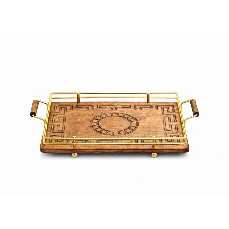 سینی دسته دار طرح ورساچه کد 500 سایز 38*25 سانتی متر