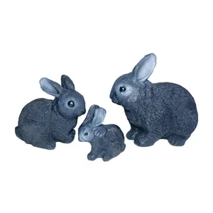 مجسمه طرح خانوادگی خرگوش کد v5438 مجموعه 3 عددی