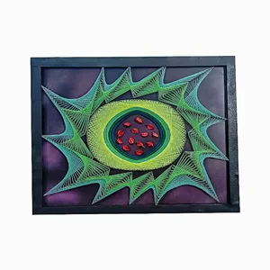 تابلو میخ و نخ طرح گل کد 1960