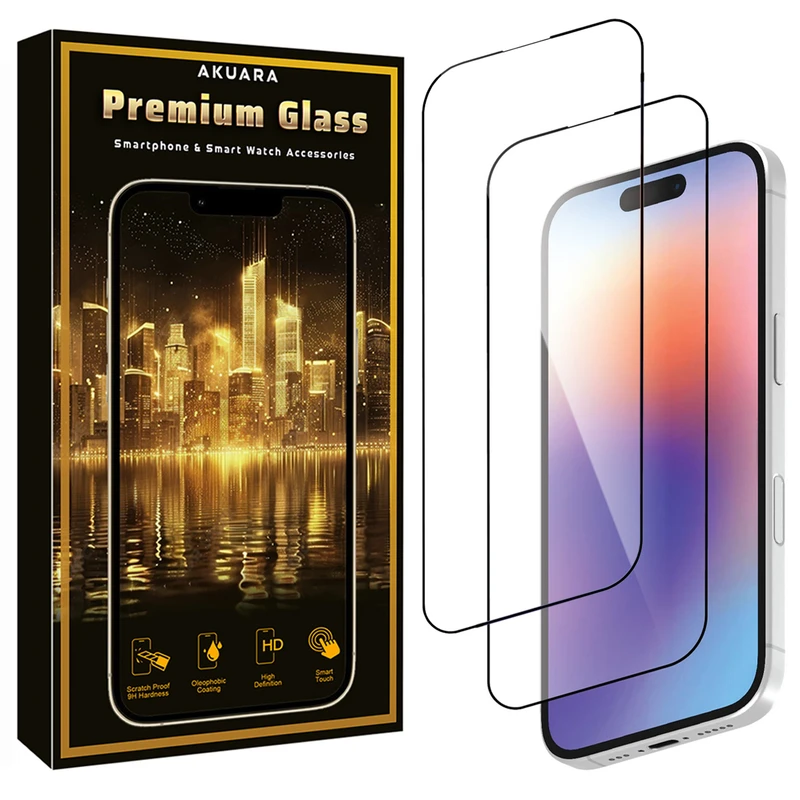 محافظ صفحه نمایش آکوآرا مدل Premium FLL2 مناسب برای گوشی موبایل اپل iPhone 17 بسته دو عددی