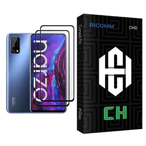 محافظ صفحه نمایش ریکام مدل CH Glass MIX002 مناسب برای گوشی موبایل ریلمی Narzo 30 Pro 5G بسته دو عددی