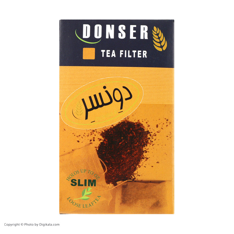 فیلتر چای دونسر مدل نخدار نخ جمع شو بسته 30 عددی