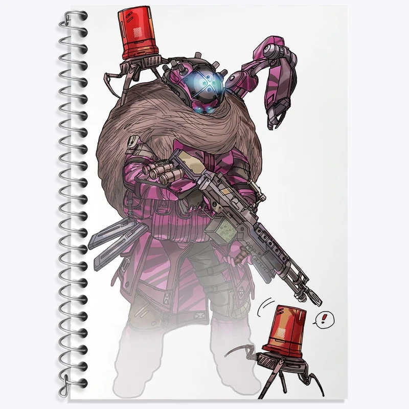 دفتر زبان 50 برگ خندالو مدل دو خط طرح بازی تایتان فال (Titanfall) کد 32624