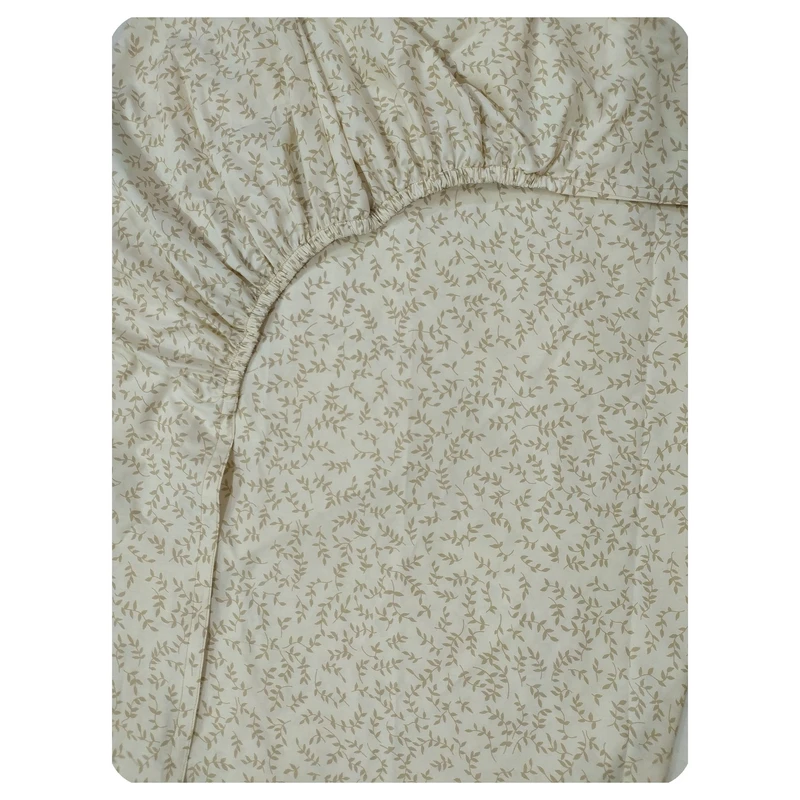 ملحفه کتان نخ پانیذ پود مدل آرنیکا کد P114-2 دو نفره سایز 200x180 سانتی‌متر