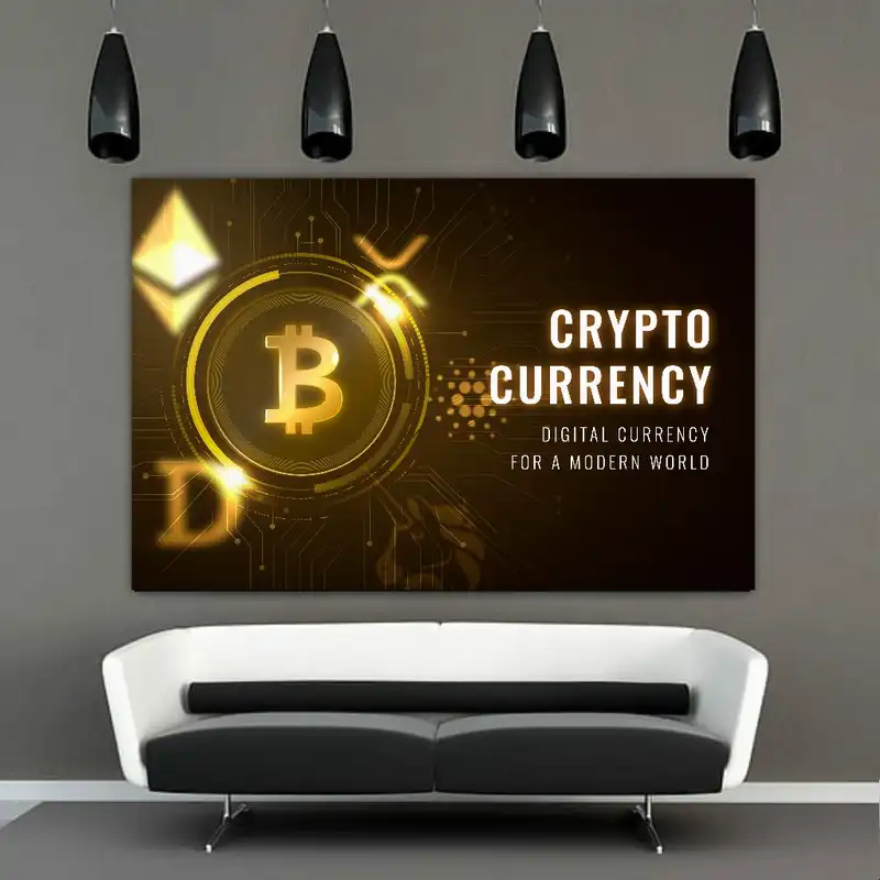 تابلو بوم طرح ارز دیجیتال مدل بیت کوین کد SDB4807