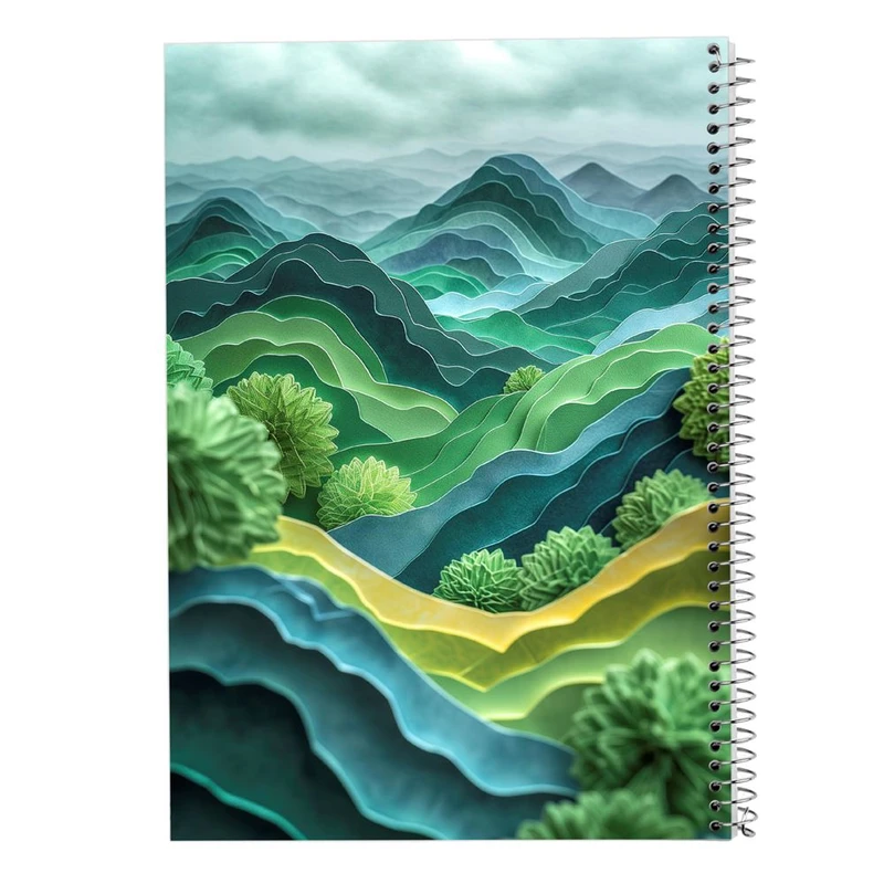 دفتر شطرنجی 50 برگ مدوپد طرح طبیعت کد DF15353