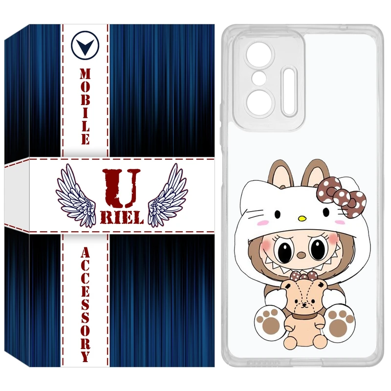 کاور یوریل مدل Clear کد 124 طرح لبوبو Labubu مناسب برای گوشی موبایل شیائومی 11T / 11T Pro