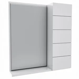 آینه سرویس‌ بهداشتی مدل دو تیکه by 2001 سایز 50*50 سانتی متر