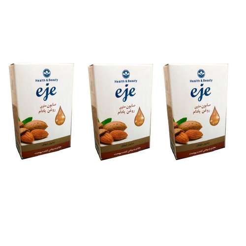 صابون شستشو اژه مدل ALMOND3 وزن 100 گرم مجموعه 3 عددی
