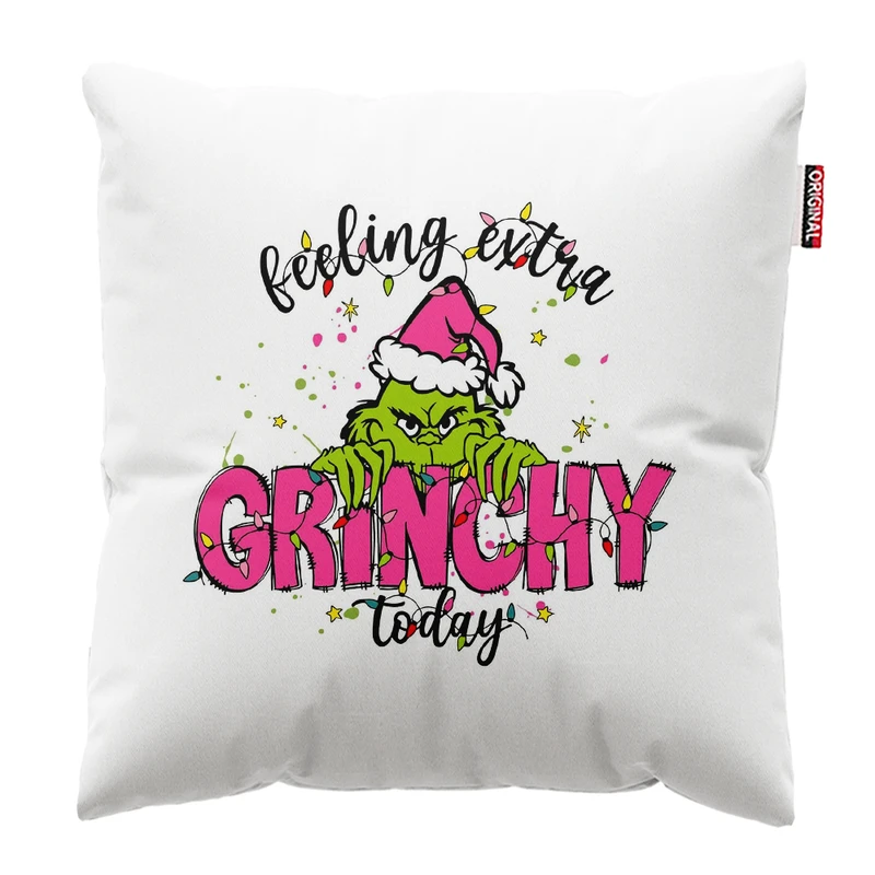 کوسن پاد آفرین مدل کریسمس طرح خرس تدی کد PK402493 سایز 40*40 سانتی متر 