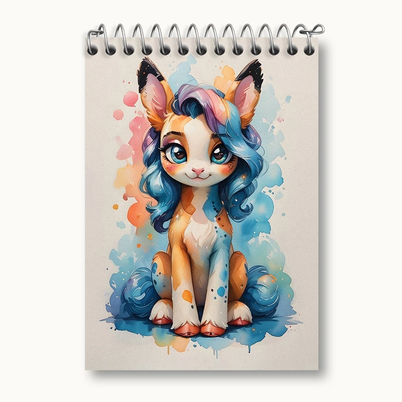 دفتر یادداشت 50 برگ خندالو مدل اسب کیوت کد N1608