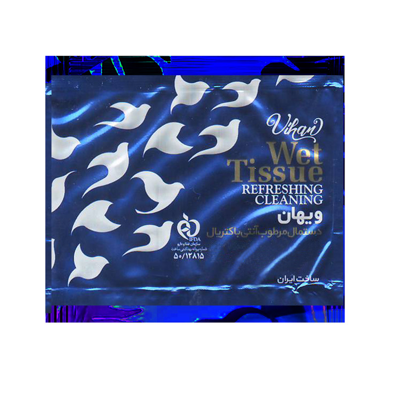 دستمال مرطوب ویهان مدل آنتی باکتریال سه بسته 100 عددی