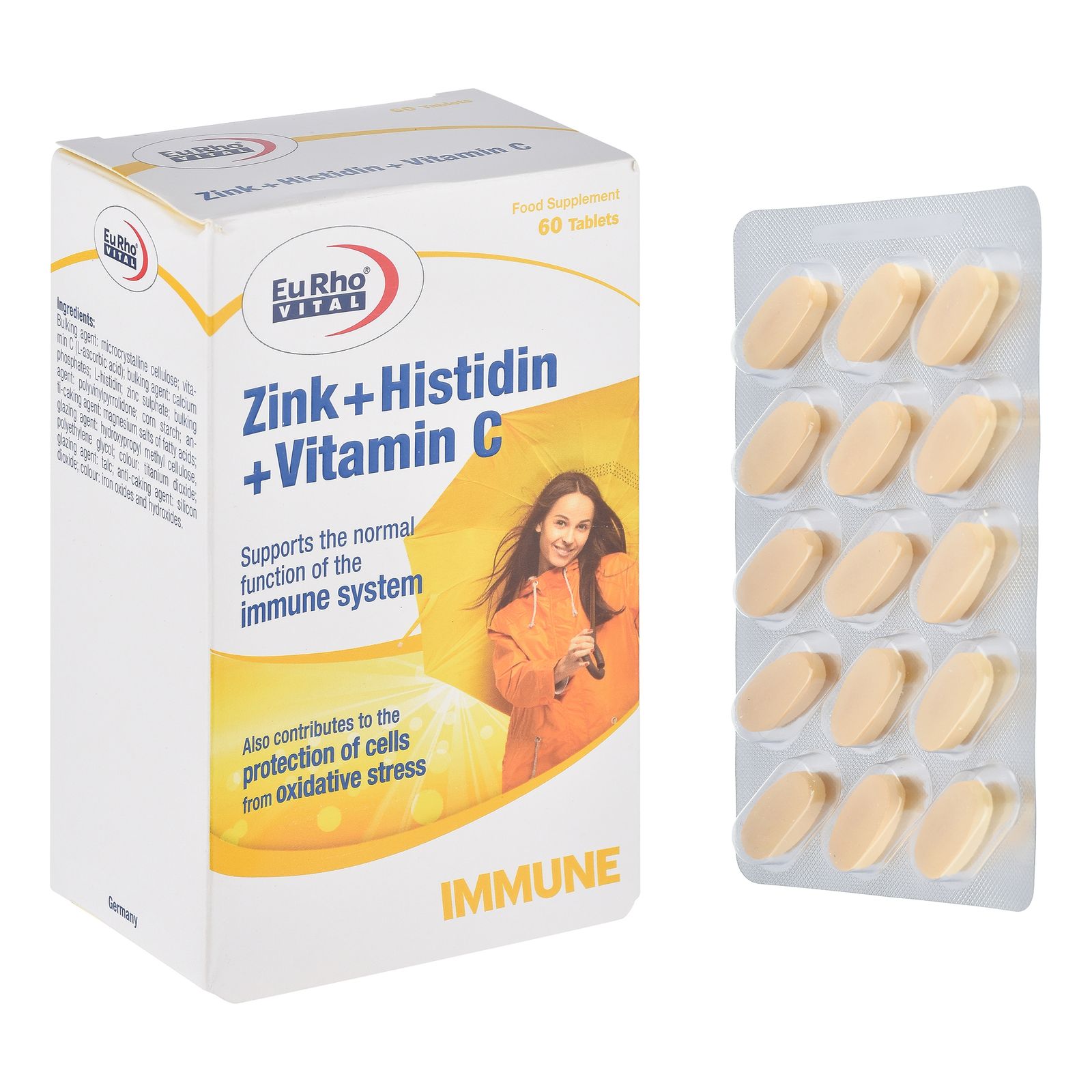 کپسول زینک، ویتامین سی و هیستیدین رویوویتال - 395 میلی گرم بسته 60 عددی -  - 1