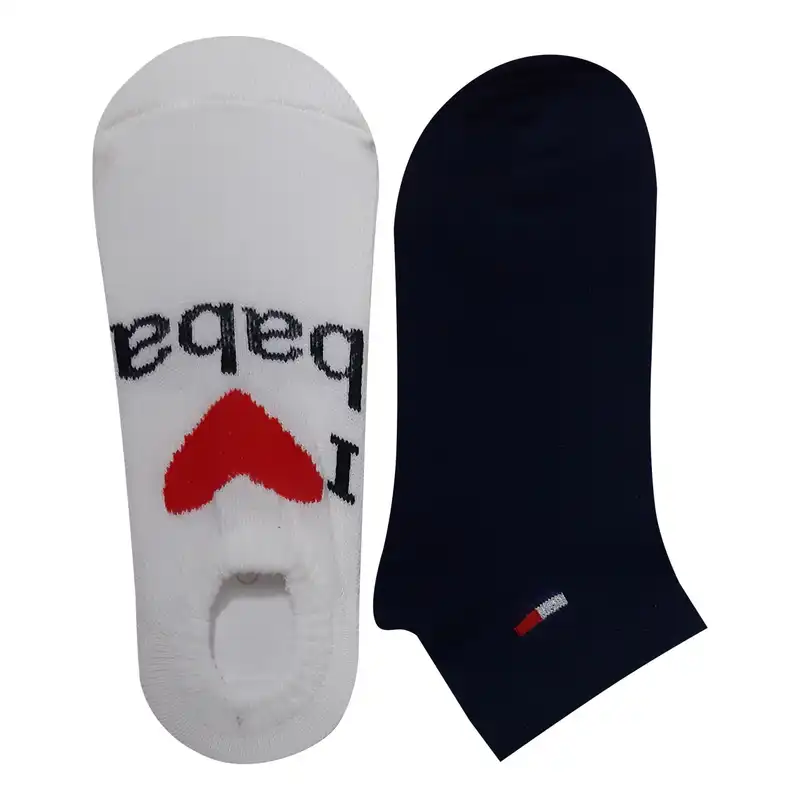 جوراب ساق کوتاه دخترانه کد 912 مجموعه 2 عددی