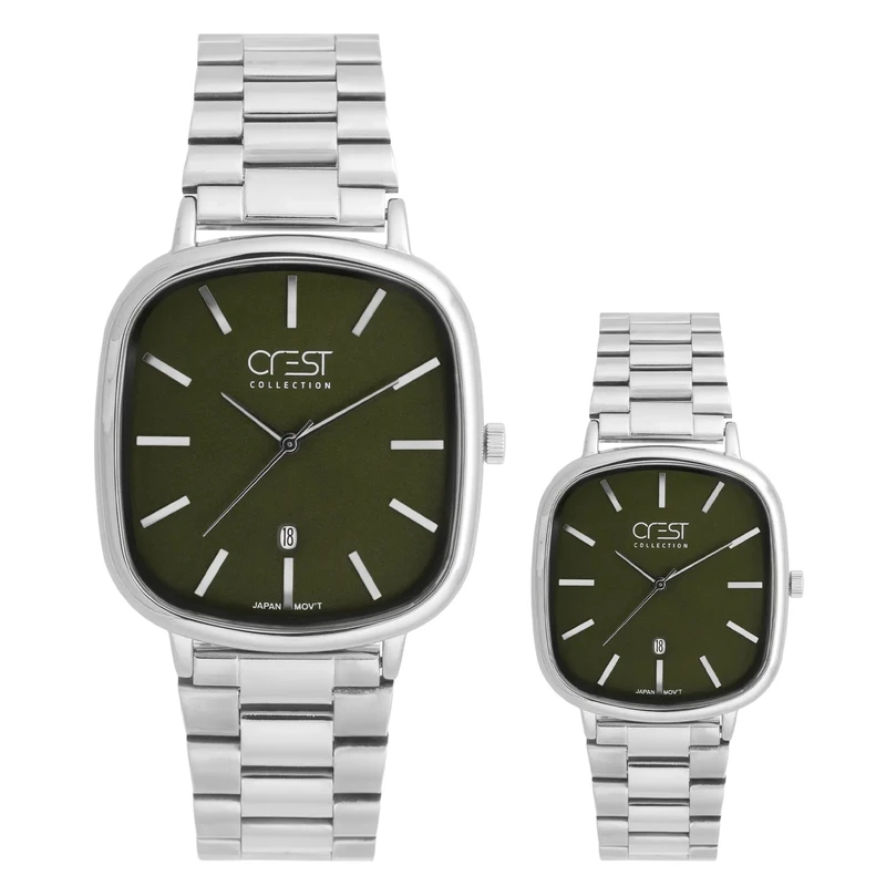 ست ساعت مچی عقربه‌ای کوارتز زنانه و مردانه کرست مدل 9079/4