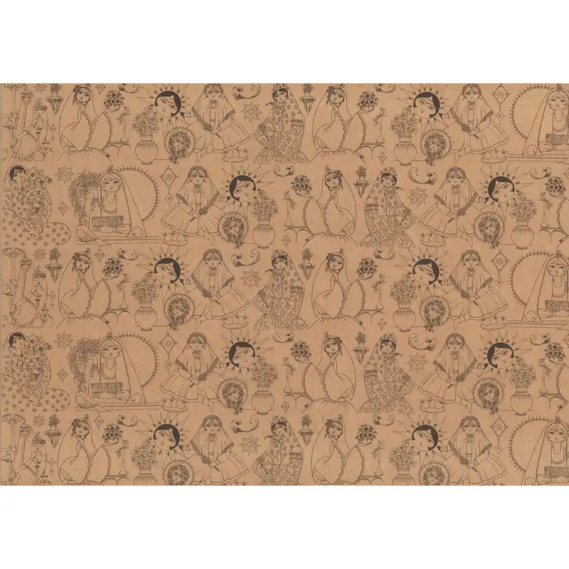 کاغذ کادو طرح خاتون کد NGHK بسته 3 عددی