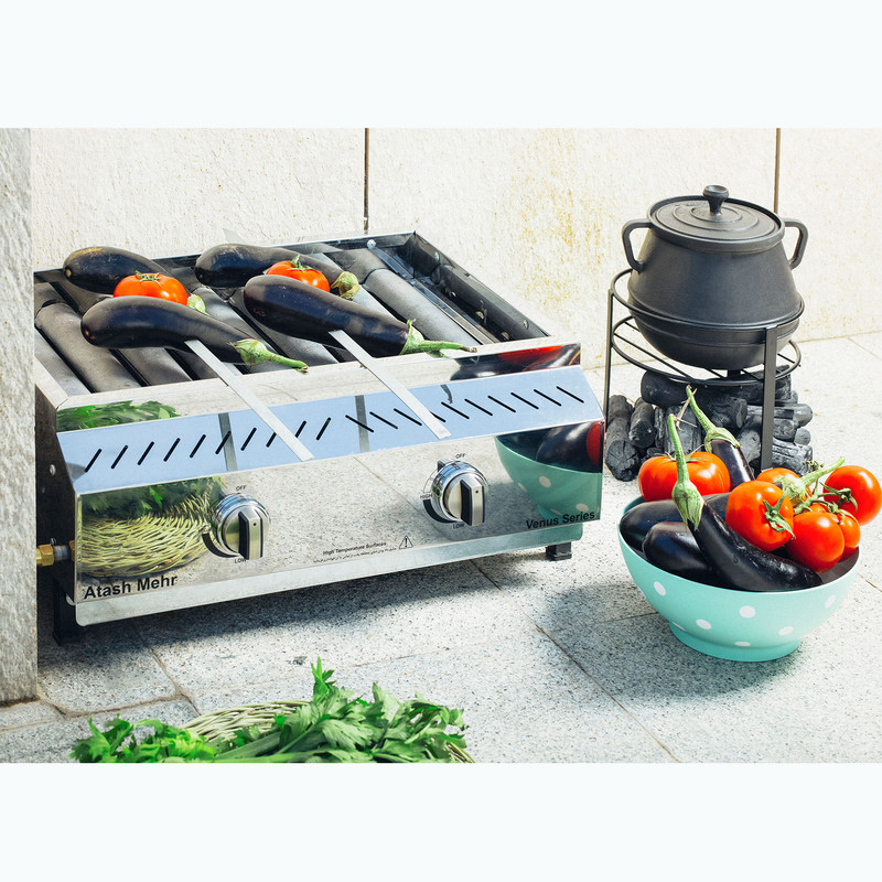 کباب پز گازی آتش‌ مهر مدل steel55