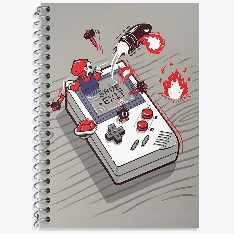 دفتر زبان 50 برگ خندالو مدل سه خط طرح سوپر ماریو کد N2962