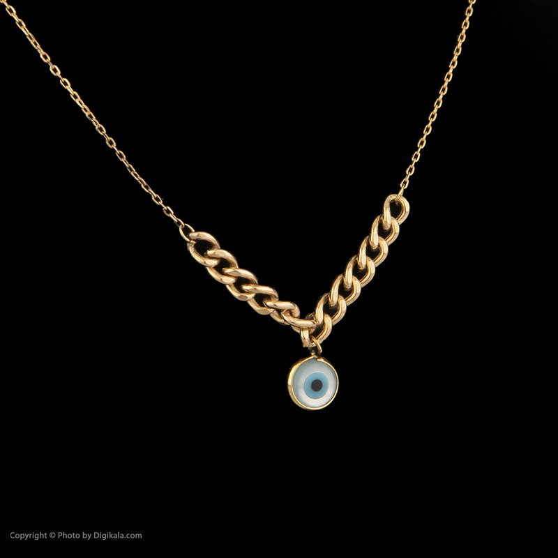گردنبند طلا 18 عیار زنانه مایا ماهک مدل MM1538 طرح چشم نظر و کارتیه گردنبند طلا 18 عیار زنانه مایا ماهک مدل MM1538 طرح چشم نظر و کارتیه