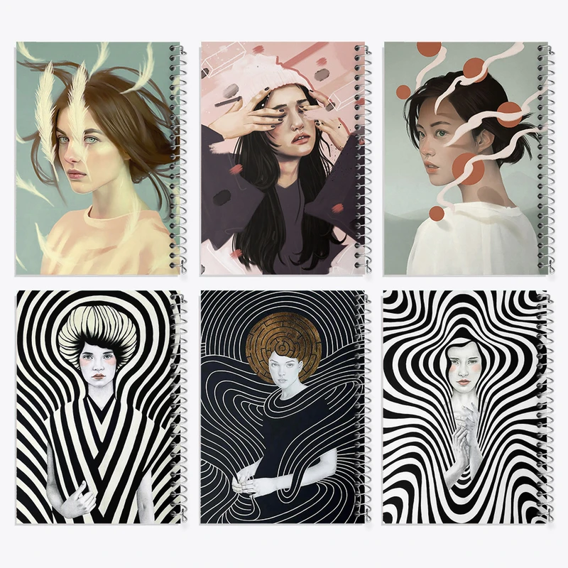 دفتر مشق 100 برگ خندالو طرح دخترانه کد 894 مجموعه 6 عددی