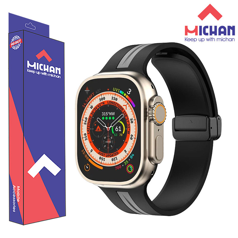 بند میچان مدل مگنتی Magnetic-2CC مناسب برای اپل واچ سری سایز /42/44/45/46/49 میلی متری