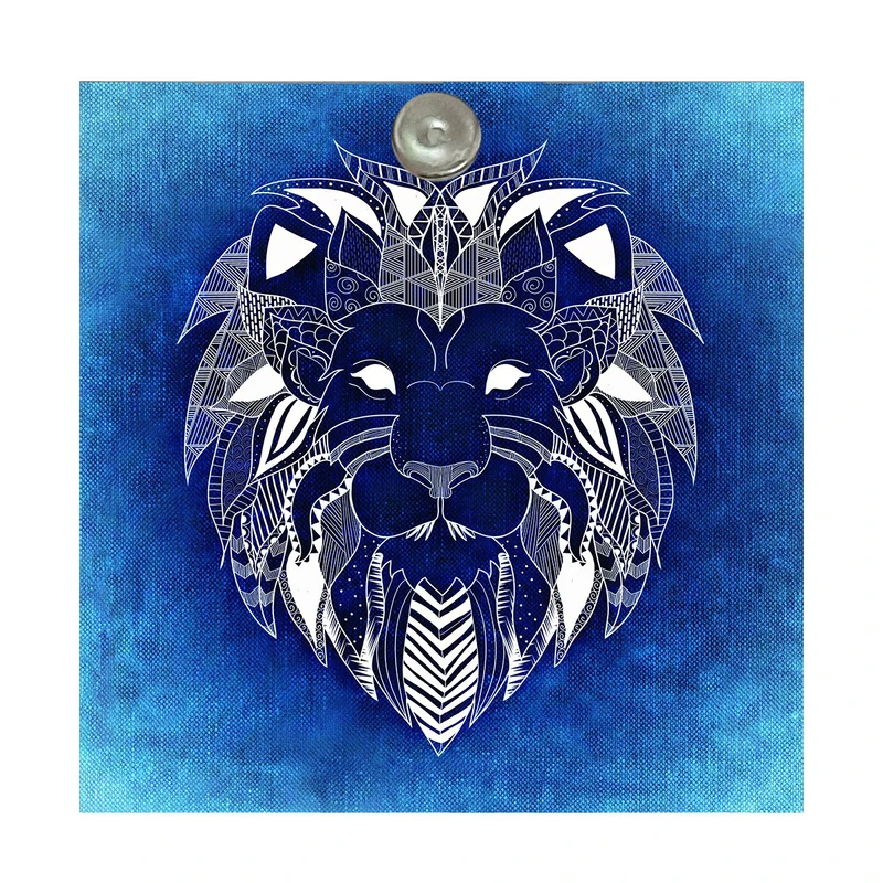 آینه جیبی طرح فانتزی انتزاعی شیر مدل A020