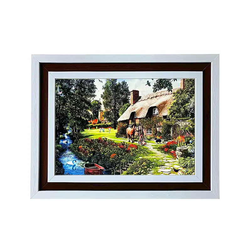 تابلو فرش ماشینی مدل روستا کد 8731