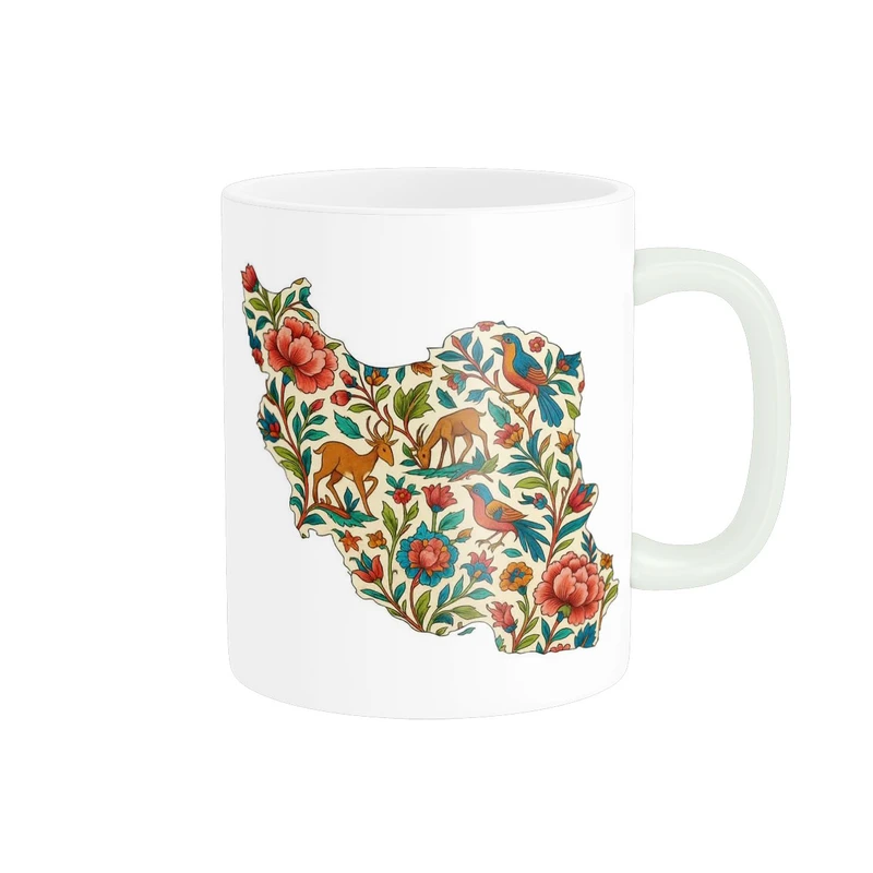 ماگ پاد آفرین مدل نقشه ایران طرح سنتی کد 1797