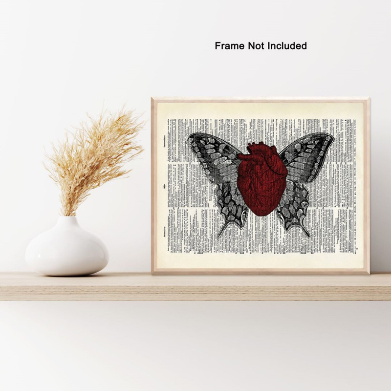 پوستر مدل قلب قرمز بالدار