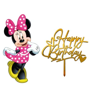 تاپر تزیین کیک مدل میکی موس دخترونه مجموعه 2 عددی