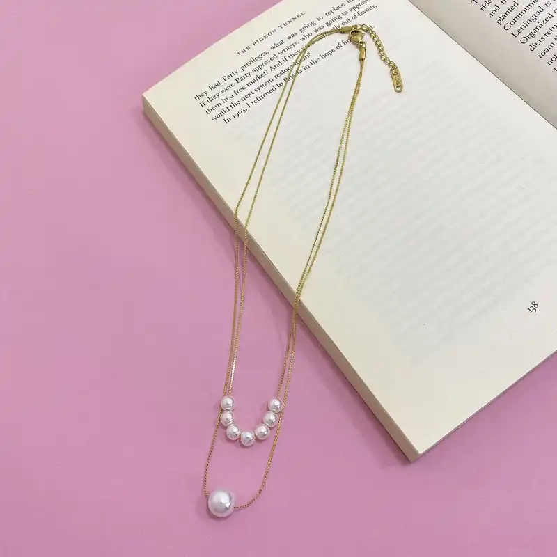 گردنبند زنانه مدل مروارید کد N3512