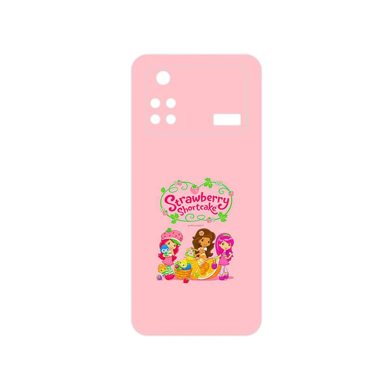برچسب پوششی ماهوت مدل Strawberry Shortcake مناسب برای گوشی موبایل شیائومی Poco M4 Pro 4G