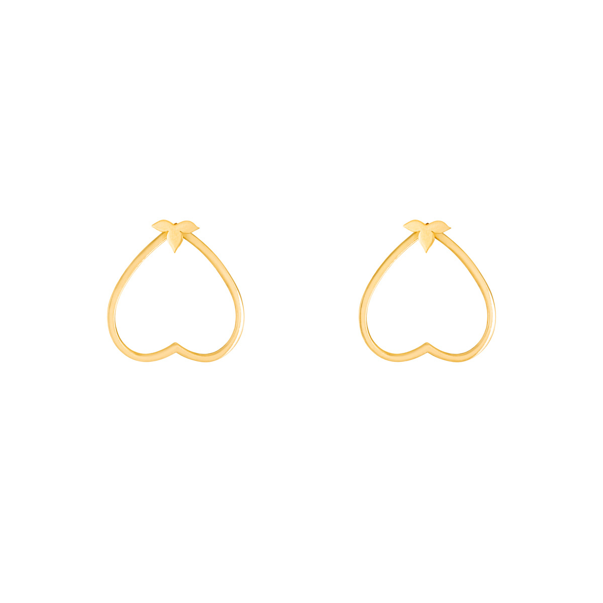 گوشواره طلا 18 عیار زنانه پرسته مدل قلب با گل