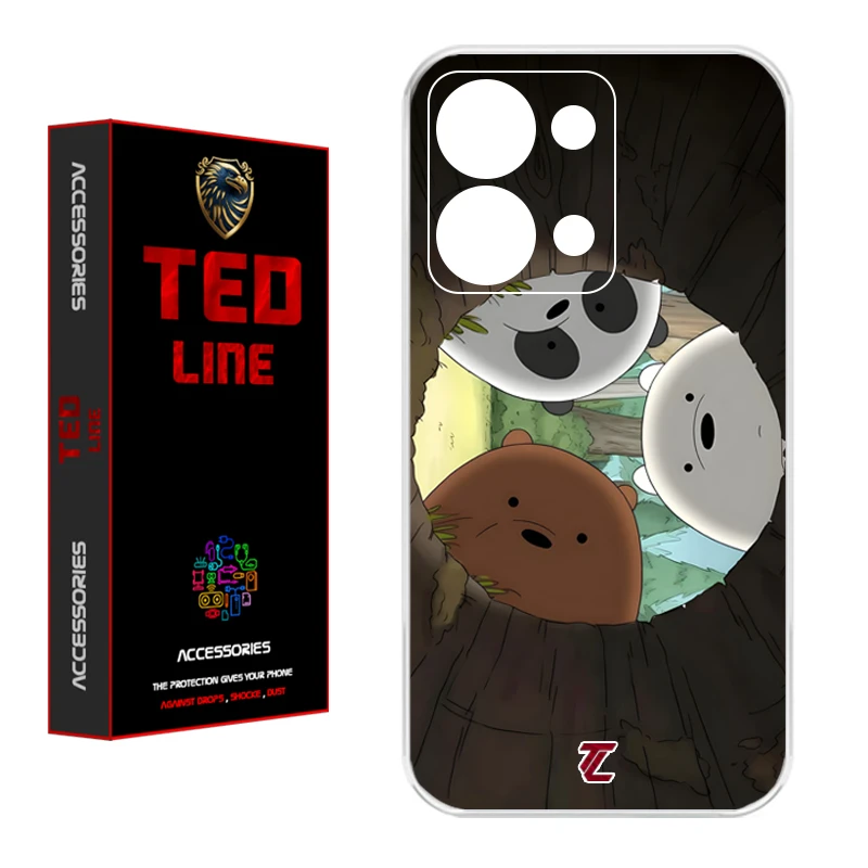 کاور تد لاین طرح خرسی کد 1101 مناسب برای گوشی موبایل شیائومی Redmi Note 13 4G