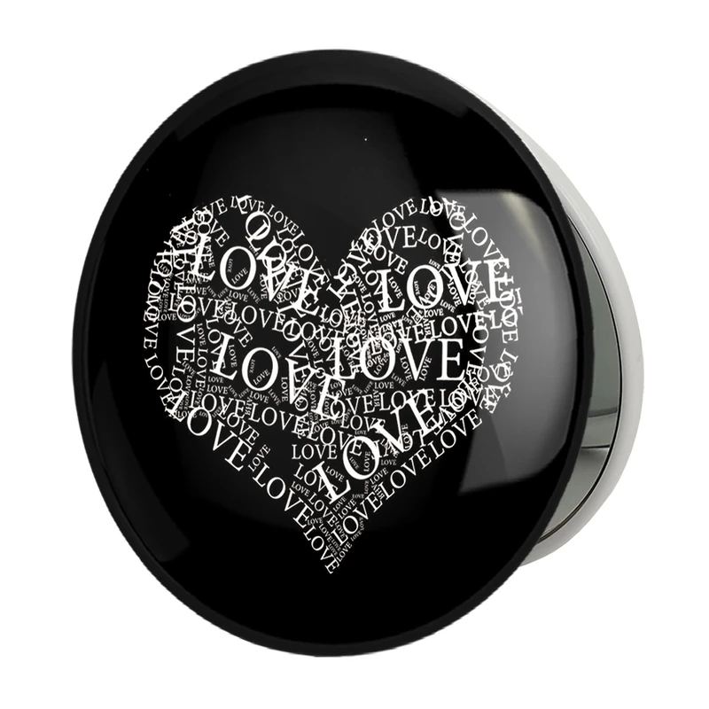 آینه جیبی خندالو طرح عاشقانه مدل تاشو کد 27126 