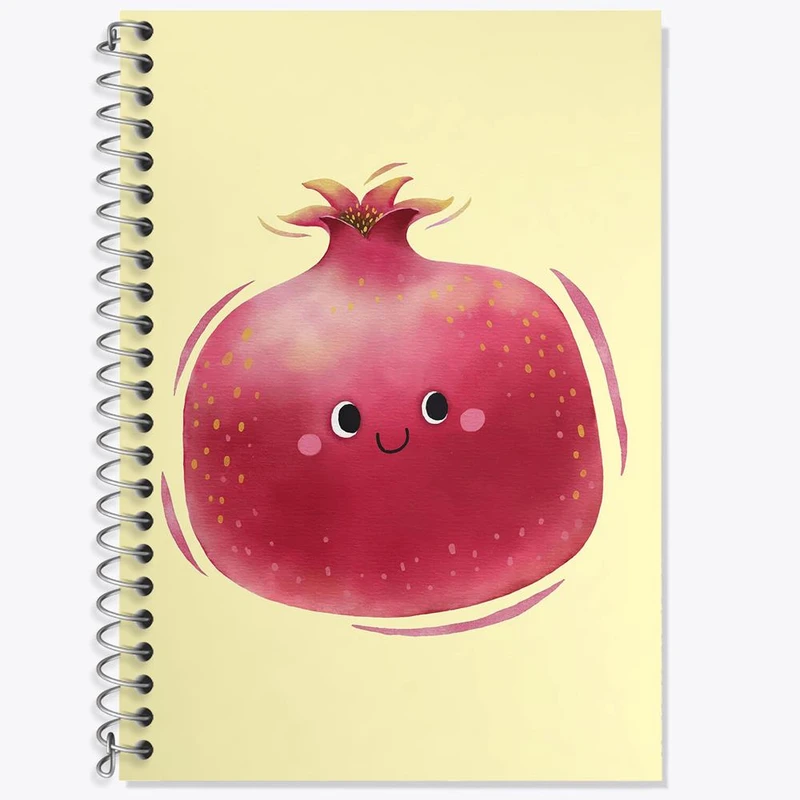 دفتر زبان 50 برگ خندالو مدل سه خط طرح انار کد 28416