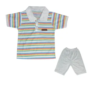 ست پولوشرت و شلوارک پسرانه مدل شمس