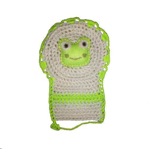 لیف حمام طرح عروسک نمدی قورباغه مدل 210372