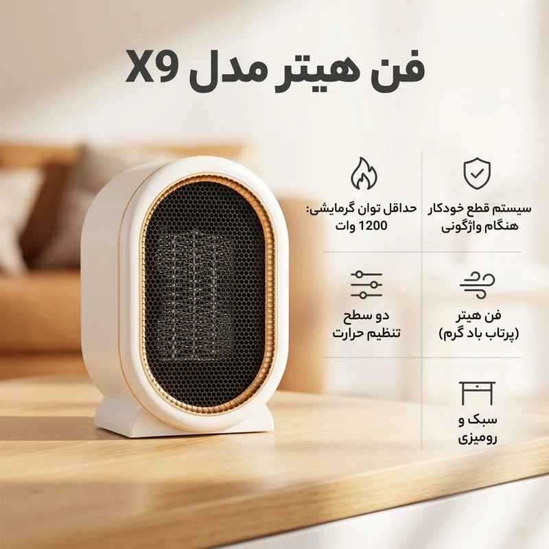 عکس شماره 2 : فن هیتر مدل x9
