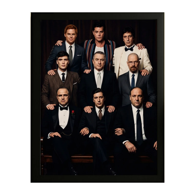 تابلو طرح مشاهیر سینما کد 01 فریم مشکی