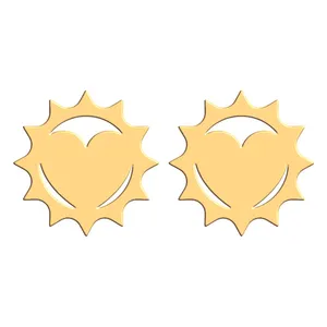 گوشواره طلا 18 عیار زنانه فرشته مدل طرح قلب کد WEL-000360