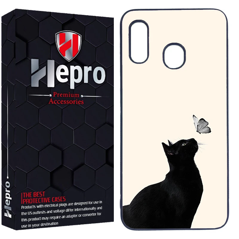 کاور هپرو طرح گربه کد Dimo-316 مناسب برای گوشی موبایل سامسونگ Galaxy A20/A30