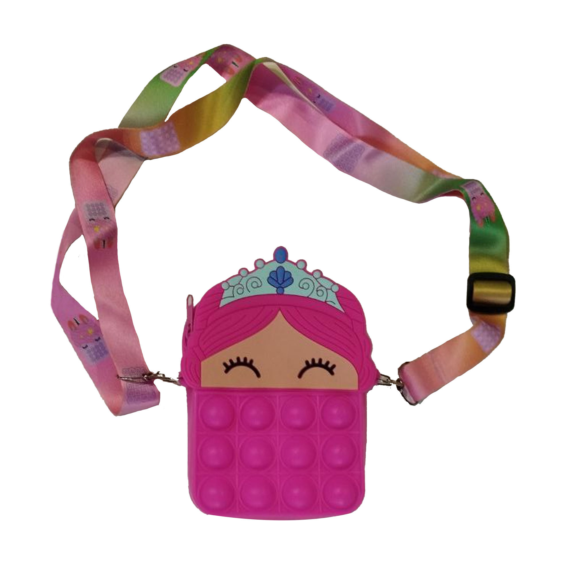 کیف رودوشی دخترانه مدل سیلیکونی پاپت دار پرنسس