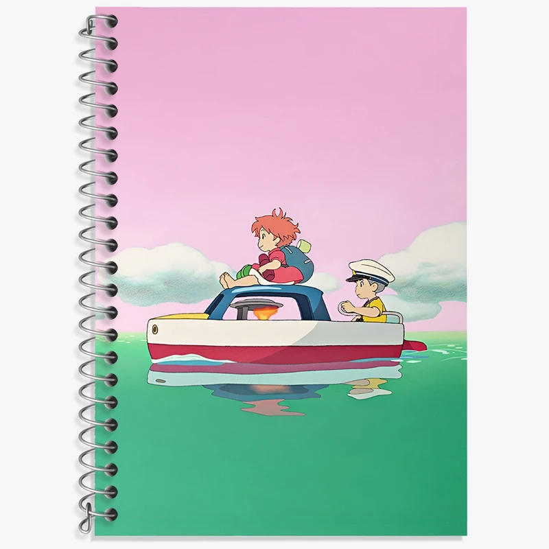 دفتر زبان 50 برگ خندالو مدل سه خط طرح انیمه پونیو (Ponyo) کد N4034