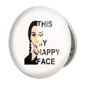 آینه جیبی خندالو طرح سریال ونزدی Wednesday مدل تاشو کد 25308 