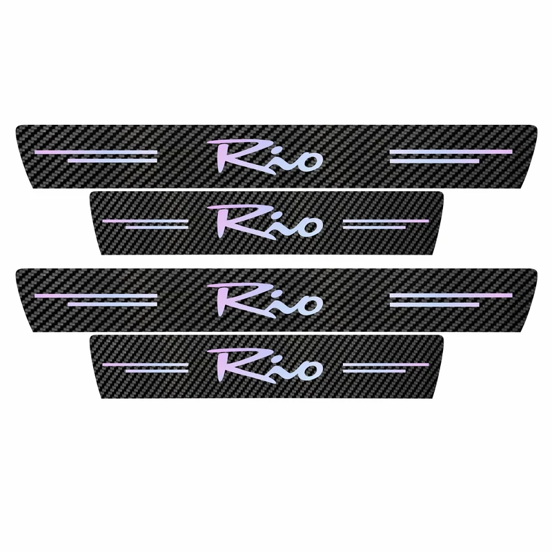 برچسب پارکابی خودرو سولگی مدل کربن کد J66 مناسب برای ریو بسته 4 عددی